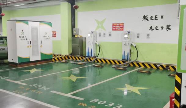 地下停車場(chǎng)電動(dòng)汽車充電樁分體式充電堆項(xiàng)目案例
