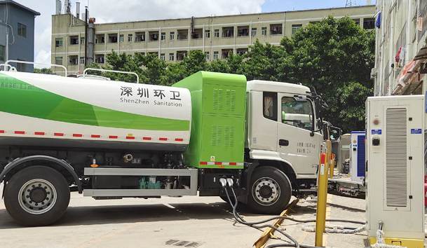 環(huán)衛(wèi)車直流充電樁站案例圖